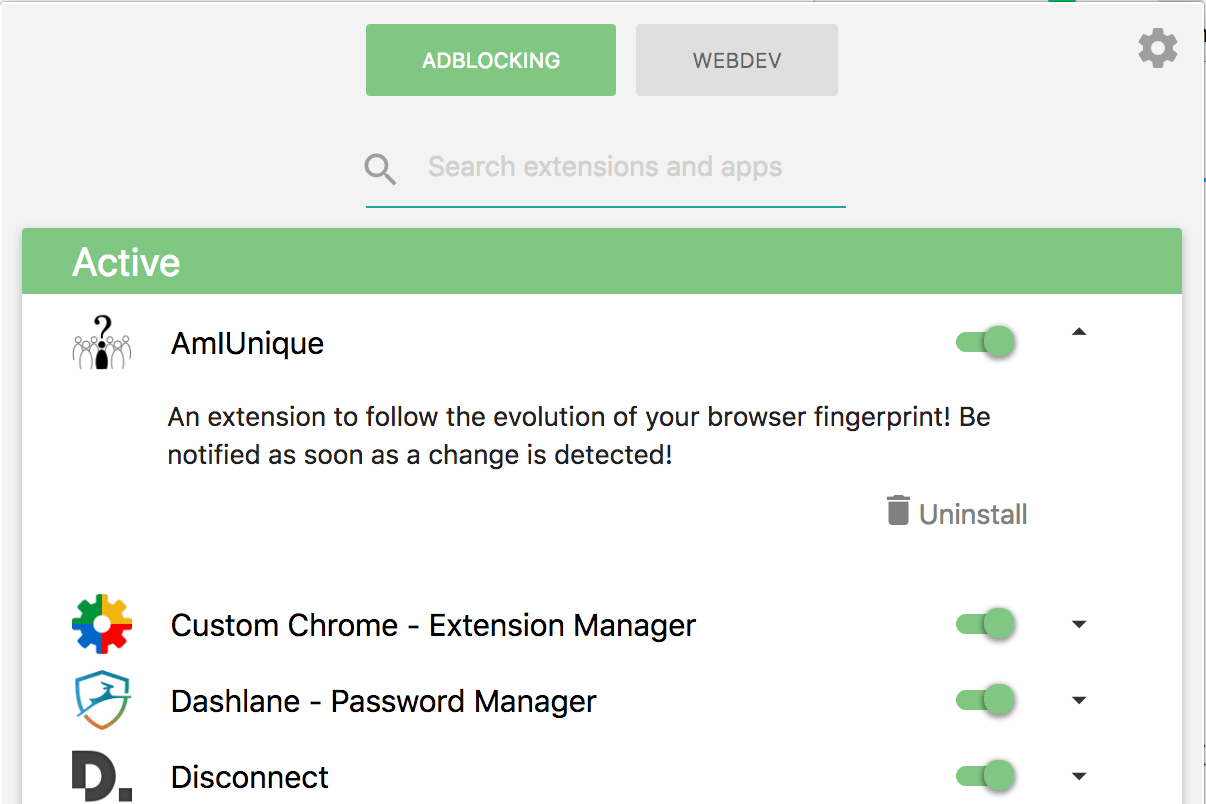 Custom Chrome - Extension Manager