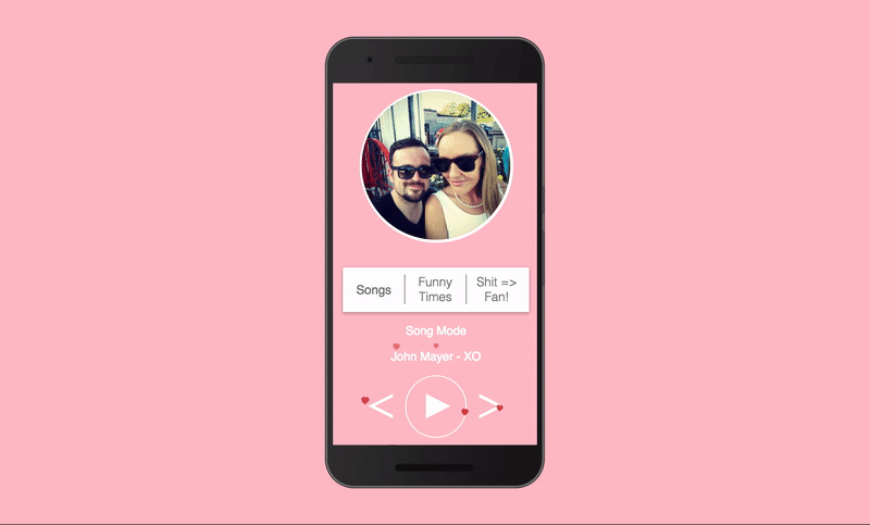 Valentines mobile app for my girlfriend